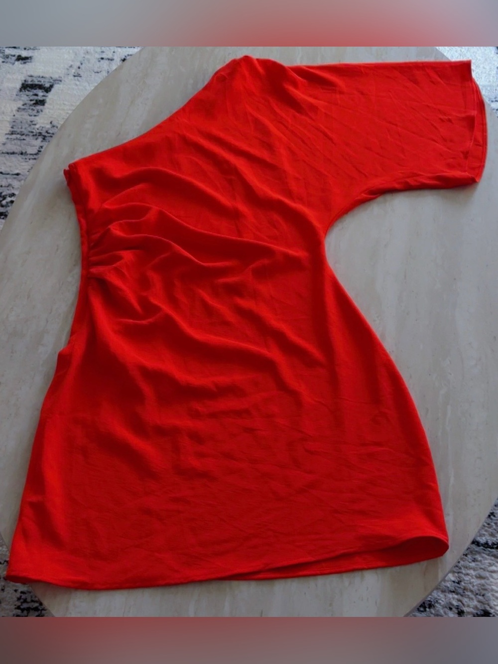 H&M One-Shoulder Orange Mini Dress